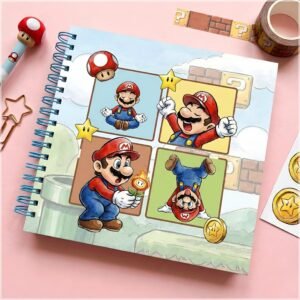 Encadernação Agenda 18x18 Super Mario