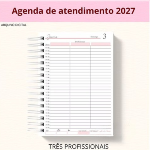 Encadernação Agenda 3 Profissionais