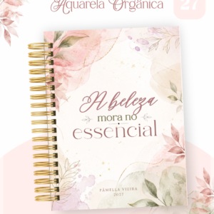 Encadernação Agenda , Bloquinho , Calendário E Planner Aquarela Orgânica