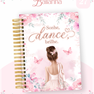 Encadernação Agenda , Bloquinho , Calendário E Planner Bailarina