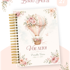 Encadernação Agenda , Bloquinho , Calendário E Planner Balão Floral