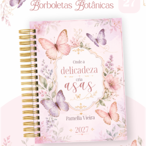 Encadernação Agenda , Bloquinho , Calendário E Planner Borboletas Botanicas