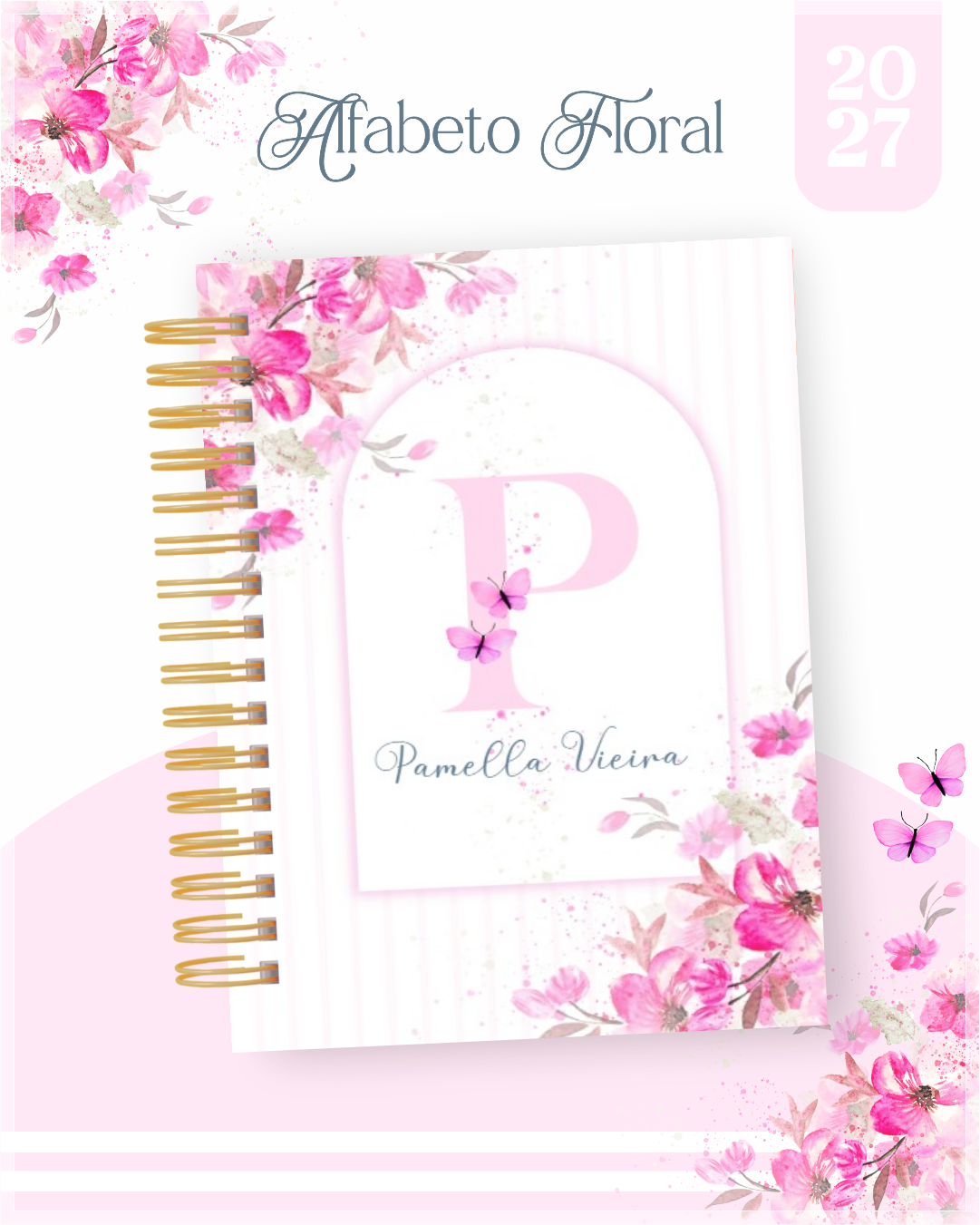 Encadernação Agenda , Bloquinho , Calendário E Planner Floral