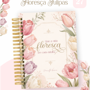 Encadernação Agenda , Bloquinho , Calendário E Planner Floresça Tulipa