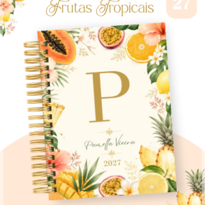 Encadernação Agenda , Bloquinho , Calendário E Planner Frutas Tropicais