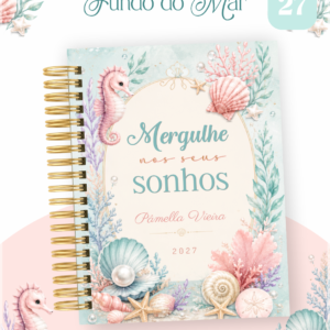 Encadernação Agenda , Bloquinho , Calendário E Planner Fundo Do Mar