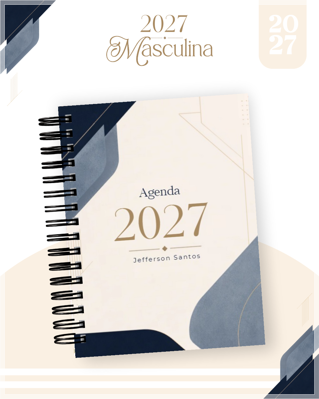 Encadernação Agenda , Bloquinho , Calendário E Planner Masculina