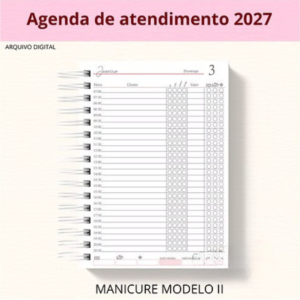 Encadernação Agenda Manicure 2