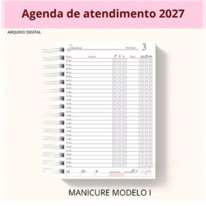 Encadernação Agenda Manicure
