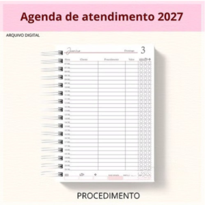 Encadernação Agenda Procedimentos