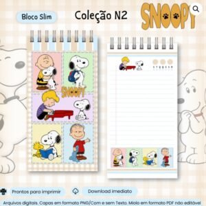 Encadernação Bloco Slim Colecão N2 Snoopy