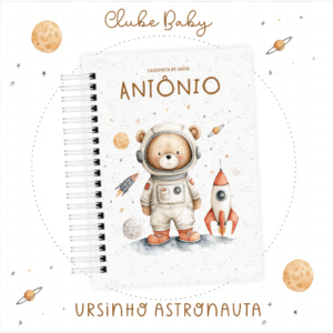 Encadernação Caderneta Ursinho Astronauta