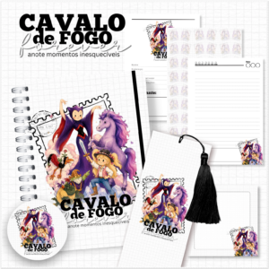 Encadernação Caderno A5 Cavalo De Fogo Coleção Nostalgia