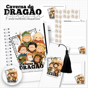 Encadernação Caderno A5 Caverna Do Dragão Coleção Nostalgia