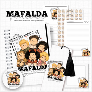Encadernação Caderno A5 Mafalda Coleção Nostalgia