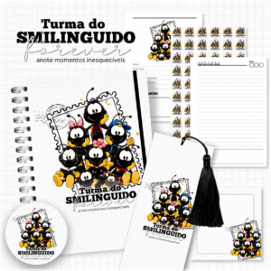 Encadernação Caderno A5 Smilinguido Coleção Nostalgia