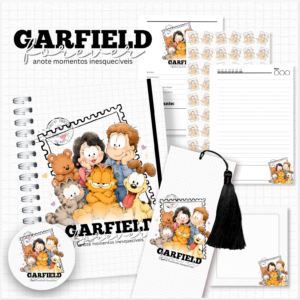 Encadernação Caderno A5 Turma Do Garfield Coleção Nostalgia