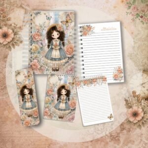 Encadernação Caderno Menina Camponesa