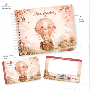 Encadernação Capa Livro Do Bebê Ursinha Baloeira