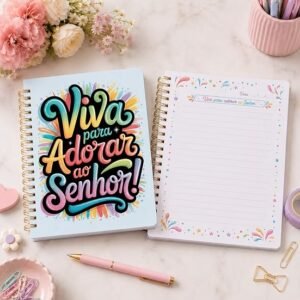 Encadernação Coleção Caderno Viva Para Adorar