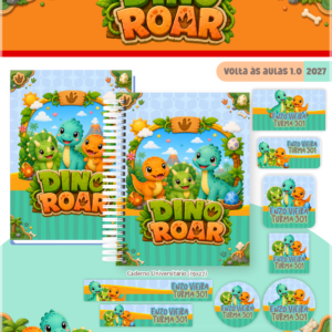 Encadernação Coleção Escolar 1.0 Dino Roar