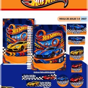Encadernação Coleção Escolar 1.0 Hot Wheels