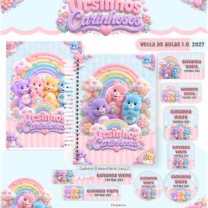 Encadernação Coleção Escolar 1.0 Ursinhos Carinhosos