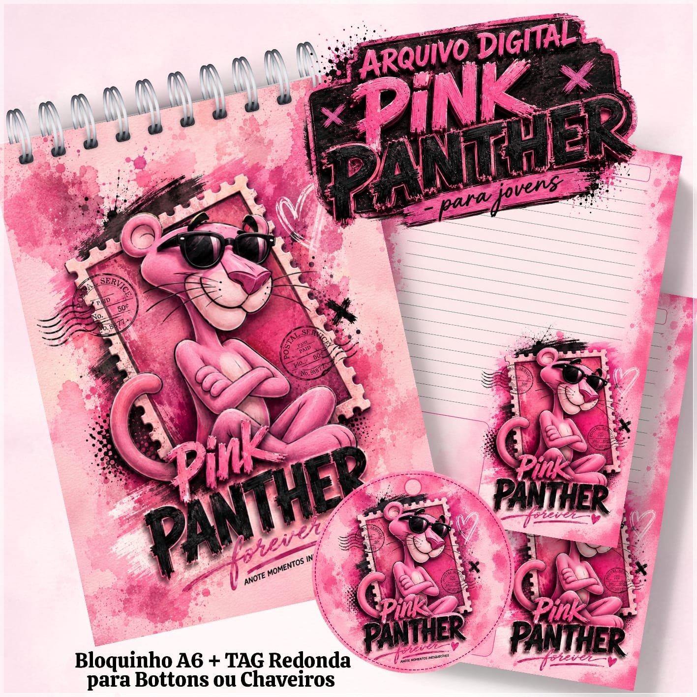 Encadernação Coleção Pink Panther
