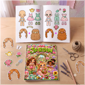 Encadernação Livro Interativo Jardim