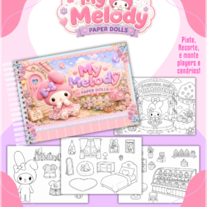 Encadernação Paper Dolls Colorir My Melody