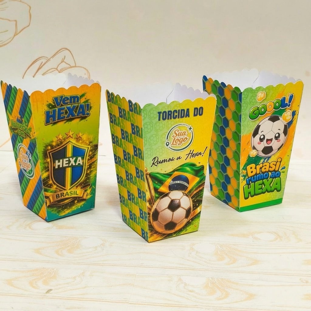 Arquivo Digital Caixa Pipoca Encaixe Copa Do Mundo