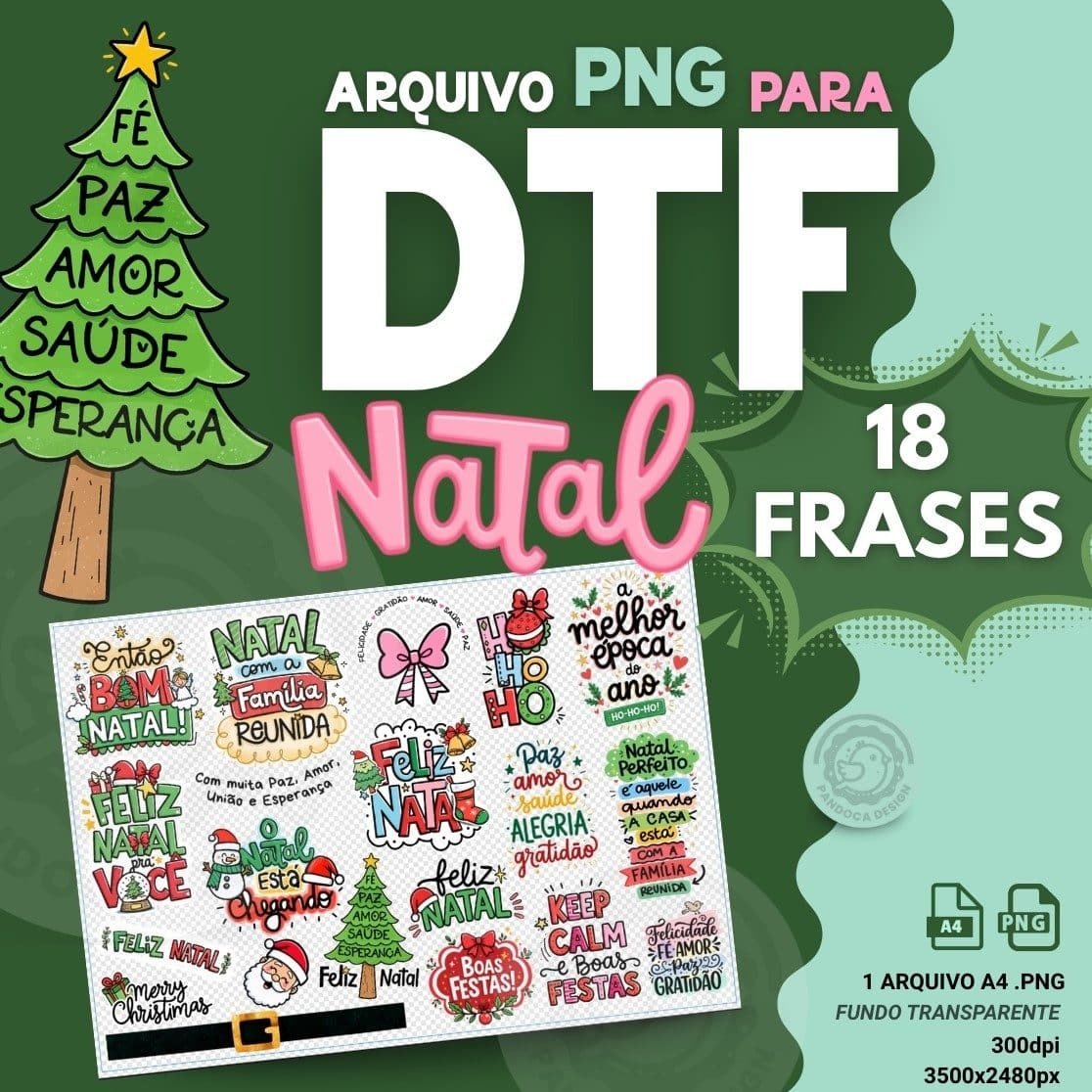 Arquivo Digital DTF UV Natal Frases Parte 2