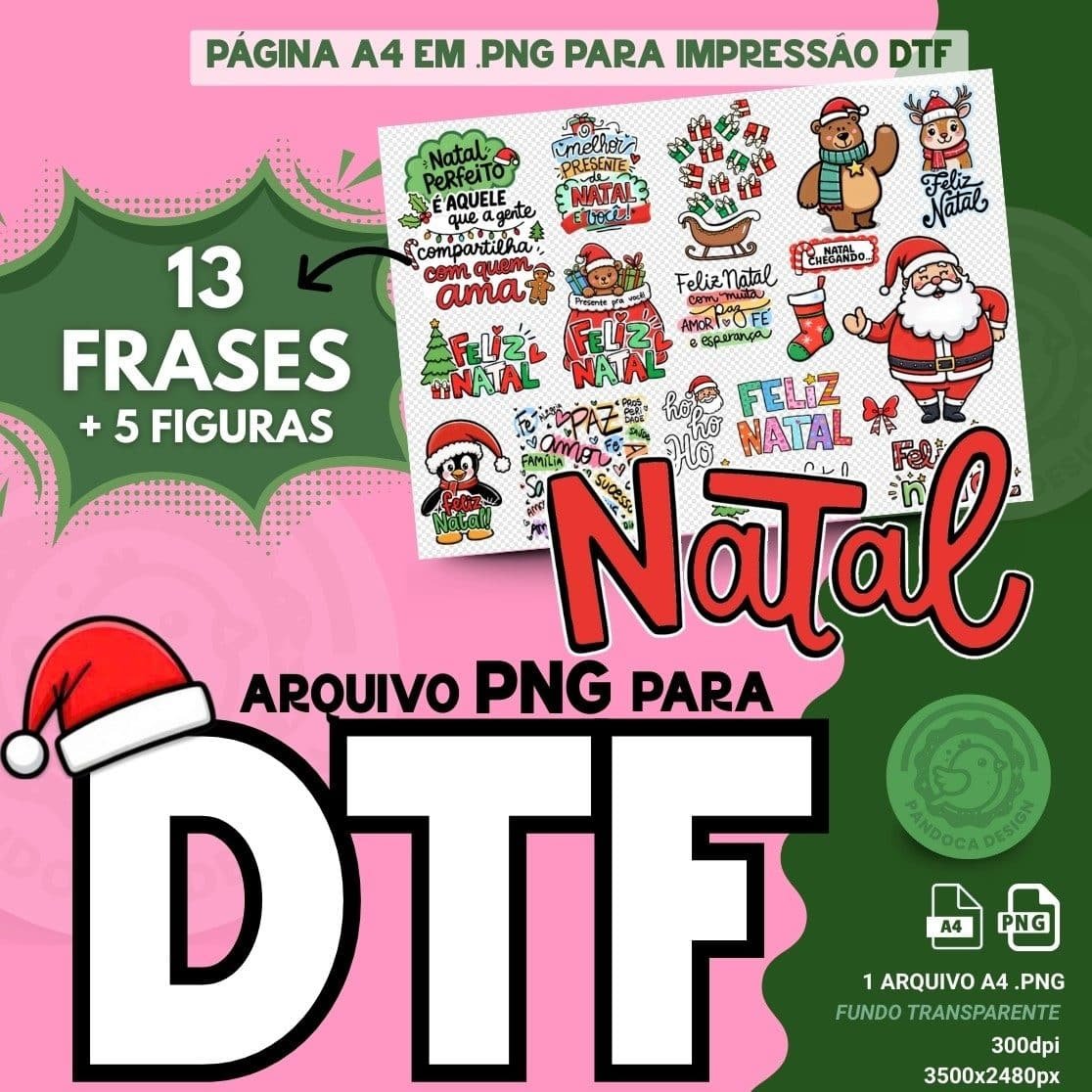 Arquivo Digital DTF UV Natal Frases Parte 3