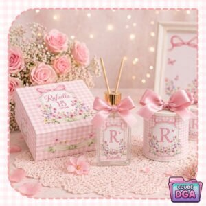 Arquivo De Corte 15 Anos Floral Rosa