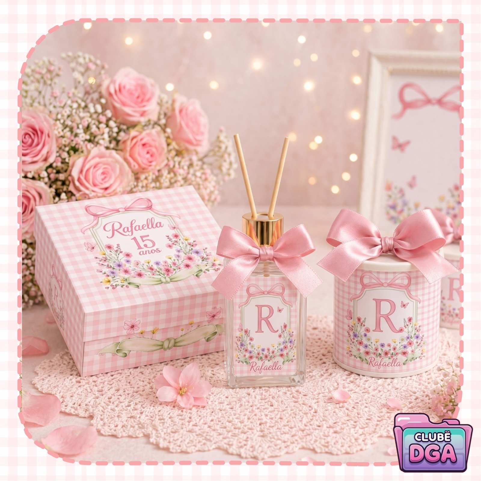 Arquivo De Corte 15 Anos Floral Rosa