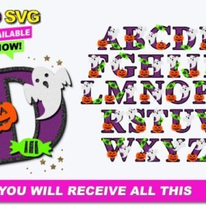 Arquivo De Corte Alfabeto Alfabeto 3D Halloween 1