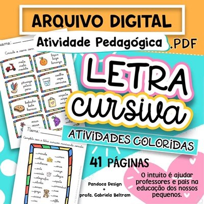 Arquivo De Corte Atividade Letra Cursiva