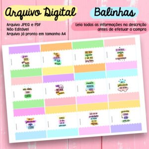 Arquivo De Corte Balinha Frases