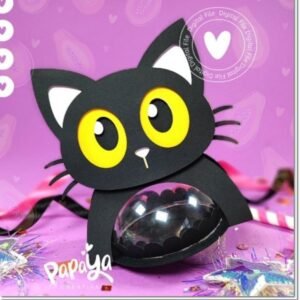 Arquivo De Corte Blister Blister Cat Holder Halloween 12