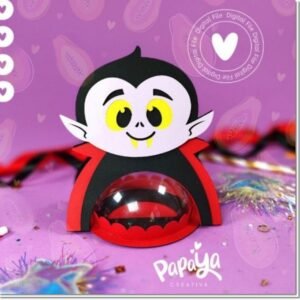 Arquivo De Corte Blister Blister Drácula Candy Holder Halloween 11
