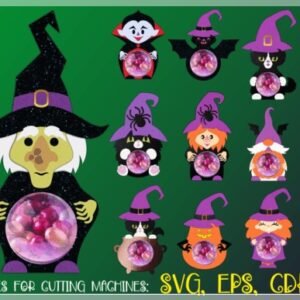 Arquivo De Corte Blister Candy Dome Bundle Halloween EPS 1