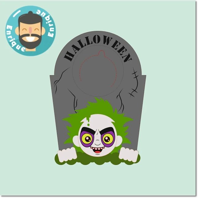 Arquivo De Corte Blister Card Blister Beetlejuice Halloween 3