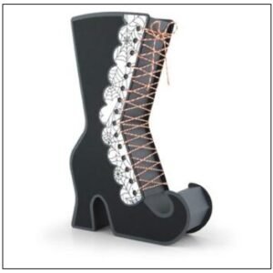 Arquivo De Corte Bota 3D Witch Boot Halloween 1