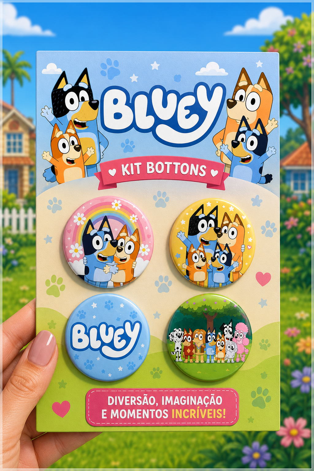Arquivo De Corte Bottons Bluey 76