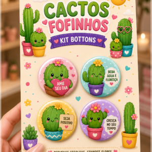 Arquivo De Corte Bottons Cactos 79
