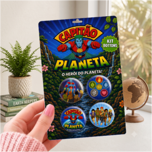 Arquivo De Corte Bottons Capitão Planeta 80