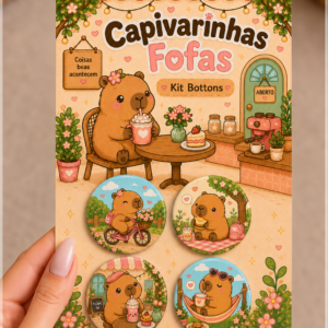 Arquivo De Corte Bottons Capivara 81