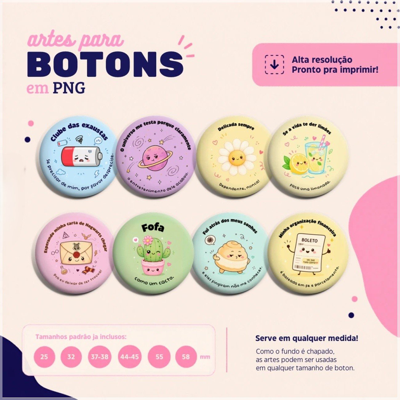 Arquivo De Corte Bottons Cômicos Engraçados 1