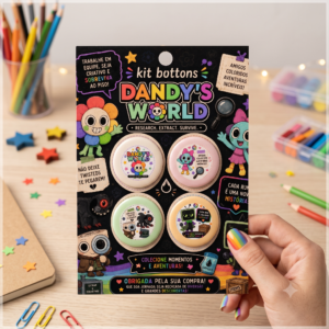 Arquivo De Corte Bottons Dandy´s World 10