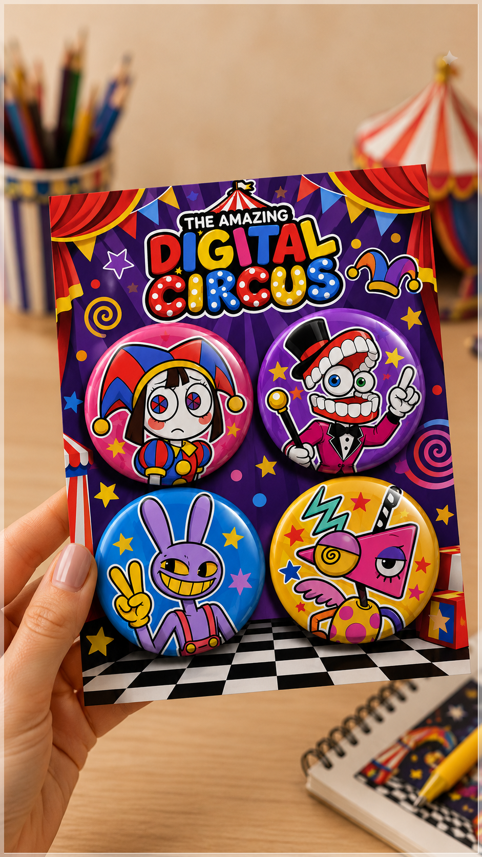 Arquivo De Corte Bottons Digital Circus 1